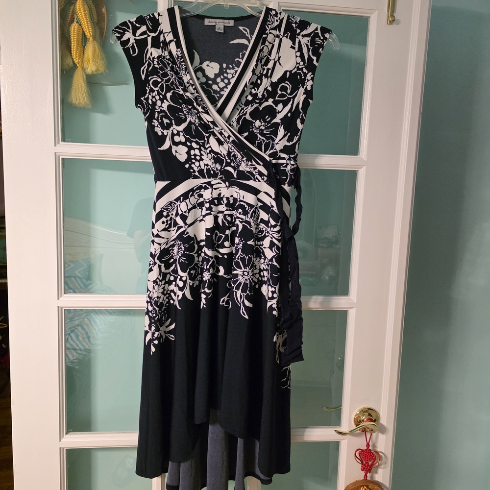 Danny & Nicole Black and White High Low Dress